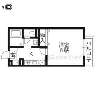 ビューバロック【202号室】の間取り