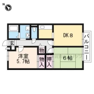 ポピュレール【2階】の間取り