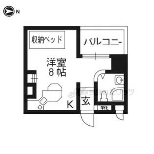 ラ・パルフェ・ド・レジェール【208号室】の間取り