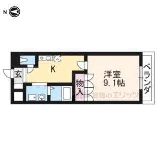 サンパレス【301号室】の間取り