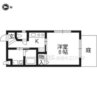West court 北白川【101号室】の間取り