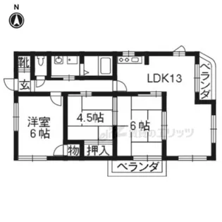 アルカサール葉山【103号室】の間取り