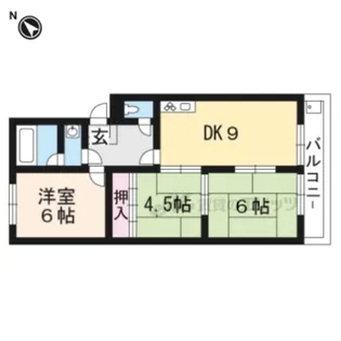 メゾンド・シスクルール【2階】の間取り