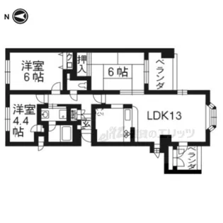 ティアラ大津【3階】の間取り