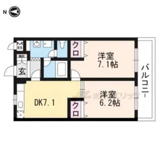 エンゼルプラザ大石【401号室】の間取り