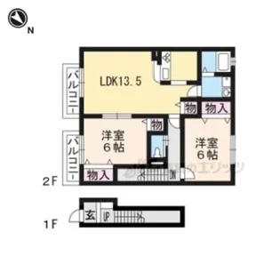 モンソレーユA棟【2階】の間取り