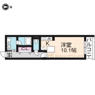 ドミール神足【113号室】の間取り