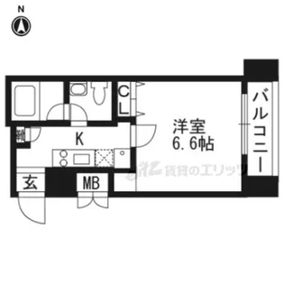 プレサンスNEO京都烏丸【1303号室】の間取り