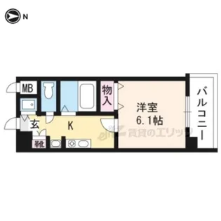 スワンズ京都二条城北【4階】の間取り