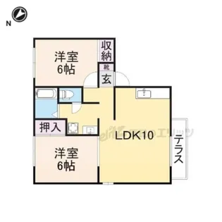 グリーンタウンハタケヤマA棟【1階】の間取り