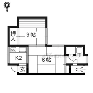 SAGANOSOU【203号室】の間取り