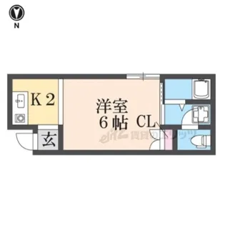 SAGANOSOU【201号室】の間取り