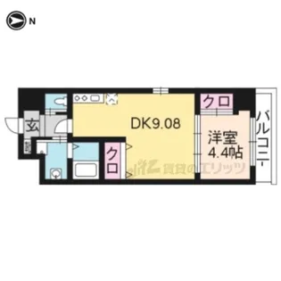 ビクトワール西大路御池【705号室】の間取り