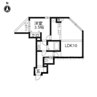 ブランネージュ銀閣寺道【407号室】の間取り