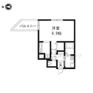 ブランネージュ銀閣寺道【1階】の間取り