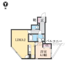 ブランネージュ銀閣寺道【507号室】の間取り