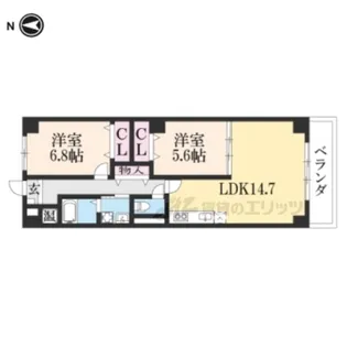 グランソルY&D【202号室】の間取り