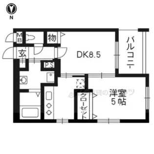 CoCoSANJO【201号室】の間取り