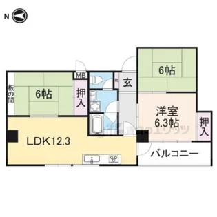 ハイツエリーPART?【2階】の間取り