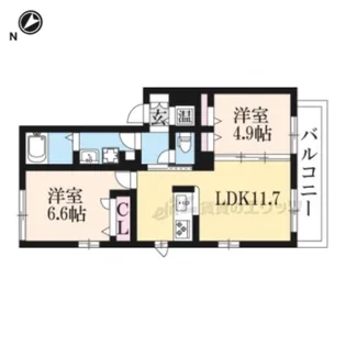 ベラ シェーナ A棟【A302号室】の間取り
