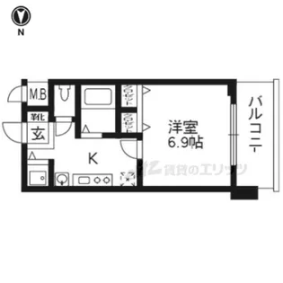 スワンズ京都五条大宮【7階】の間取り