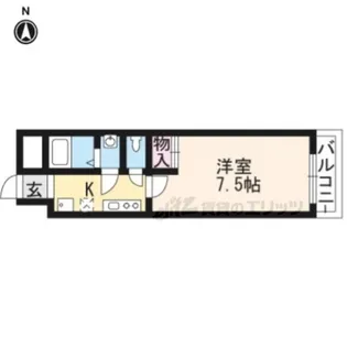 グランドフェニックス二条城【203号室】の間取り