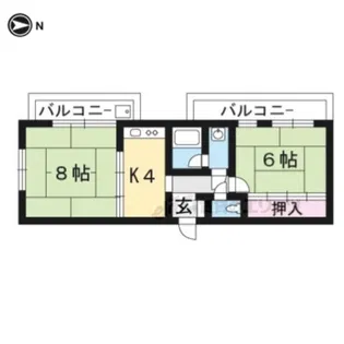 葵マンション【4-C号室】の間取り