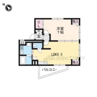 新星館【203号室】の間取り