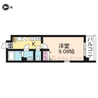 グランヒル下鴨【206号室】の間取り