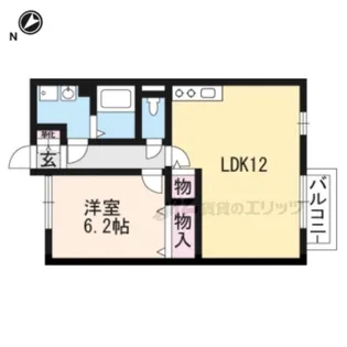 ディーフレア目川【1階】の間取り