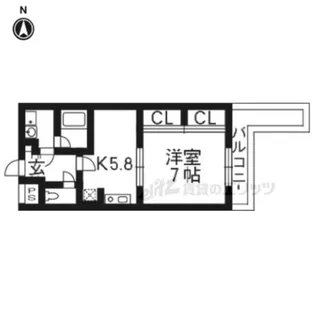 Uluru東向日【3階】の間取り