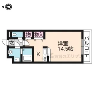 グランディール【107号室】の間取り