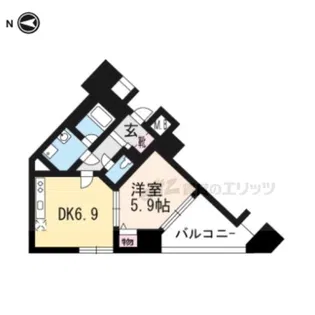 クリスタルグランツ西大路三条【5階】の間取り