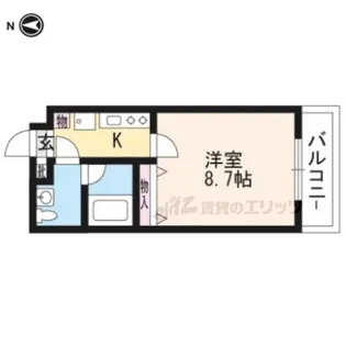 サイト祇園八坂【305号室】の間取り