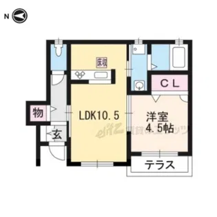 グリーンヒルズ東裏【102号室】の間取り