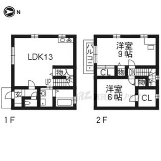 京都府京都市中京区壬生下溝町【テラスハウス】の間取り