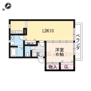 グリーンタウンE棟【202号室】の間取り