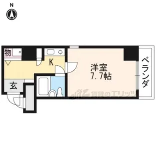 ライオンズマンション四条烏丸【701号室】の間取り