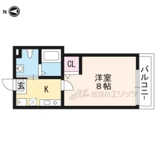 アークリード西陣【201号室】の間取り