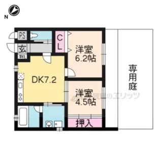 グランデ花園【103号室】の間取り