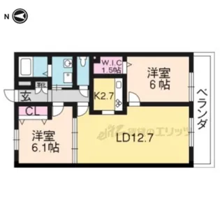 ヘーベルメゾン洛南【302号室】の間取り