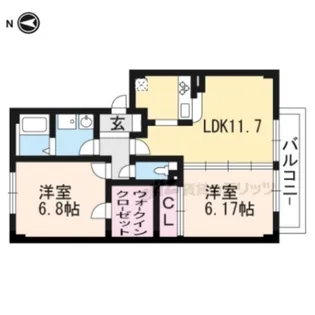 サンスマイル【1階】の間取り