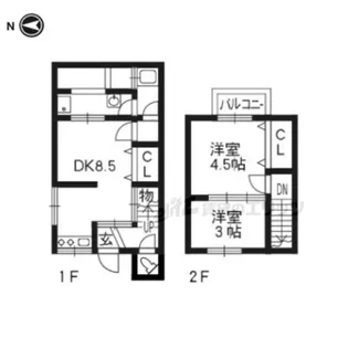 京都府京都市南区久世中久世町2丁目【一戸建】の間取り