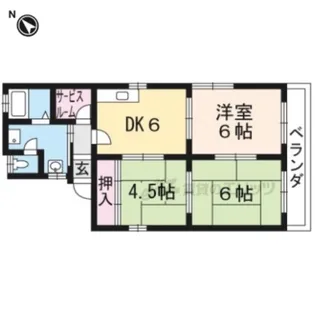 メゾン国分【E-2号室】の間取り