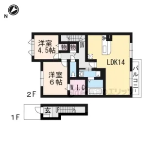 シーザリオB棟【202号室】の間取り