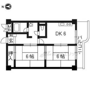 パールハイツイナリ【3005号室】の間取り