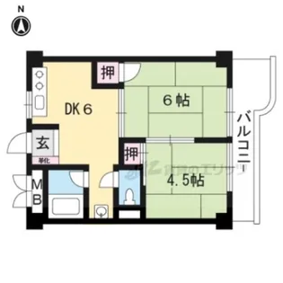 パールハイツイナリ【3031号室】の間取り