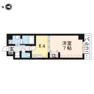 イクスコート大津駅前【13階】の間取り