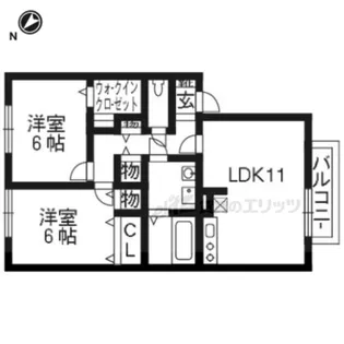 ウォーター・リリー【2階】の間取り