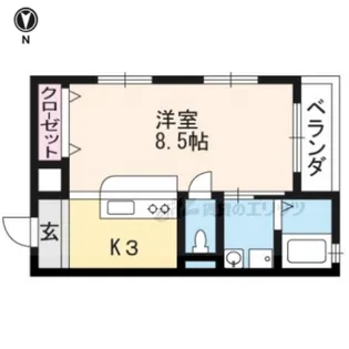 ビレッジ杉【105号室】の間取り